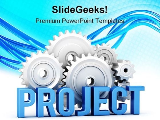 Project With Cogs Business PowerPoint Templates And PowerPoint Backgrounds 0511 Project With Cogs Business PowerPoint Templates And PowerPoint Backgrounds 0511