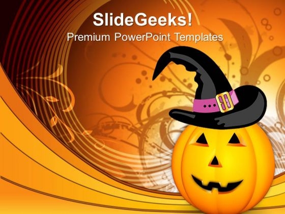 Pumpkin Evil Festival PowerPoint Templates And PowerPoint Themes 0812