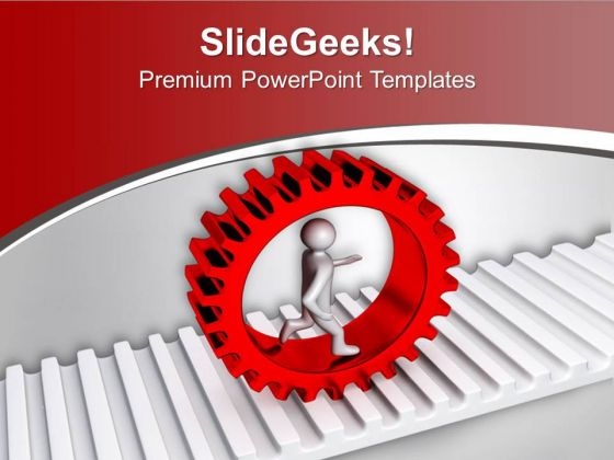 Put Gear On Track For Success PowerPoint Templates Ppt Backgrounds For Slides 0613 Put Gear On Track For Success PowerPoint Templates Ppt Backgrounds For Slides 0613