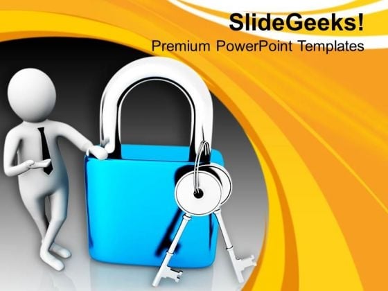 Put Right Lock For Security PowerPoint Templates Ppt Backgrounds For Slides 0713 Put Right Lock For Security PowerPoint Templates Ppt Backgrounds For Slides 0713