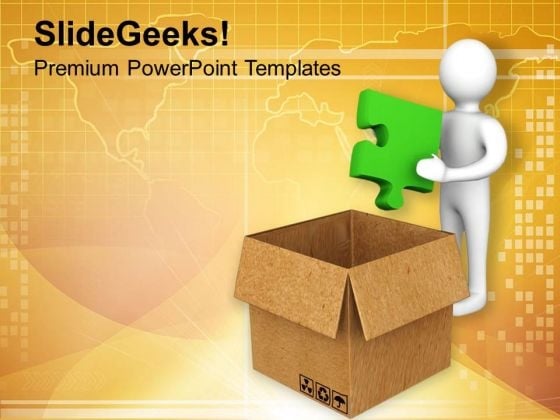 Put Right Solution Puzzle In Box PowerPoint Templates Ppt Backgrounds For Slides 0713 Put Right Solution Puzzle In Box PowerPoint Templates Ppt Backgrounds For Slides 0713