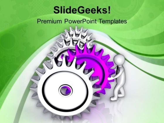Put The Right Gear To Complete Process PowerPoint Templates Ppt Backgrounds For Slides 0713 Put The Right Gear To Complete Process PowerPoint Templates Ppt Backgrounds For Slides 0713