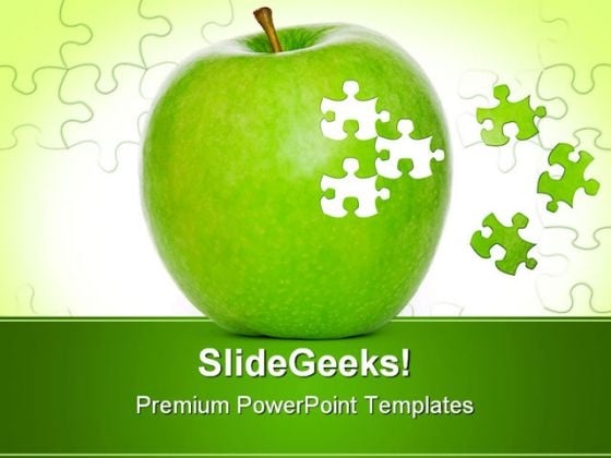 Puzzle Apple Food PowerPoint Templates And PowerPoint Backgrounds 0711 Puzzle Apple Food PowerPoint Templates And PowerPoint Backgrounds 0711