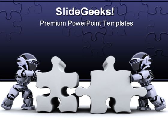 Puzzle Connected Business PowerPoint Template 0810 Puzzle Connected Business PowerPoint Template 0810