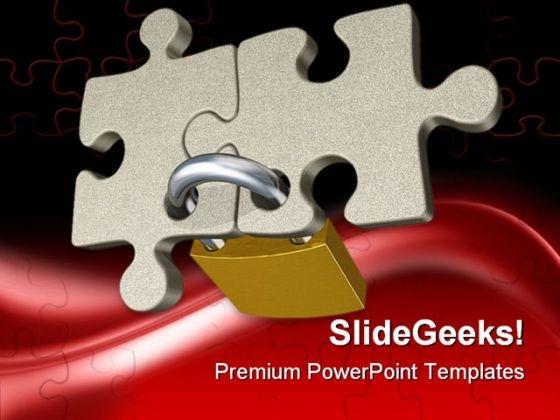 Puzzle Connected Business PowerPoint Templates And PowerPoint Backgrounds 0611 Puzzle Connected Business PowerPoint Templates And PowerPoint Backgrounds 0611