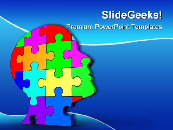 Puzzle Head Business PowerPoint Backgrounds And Templates 0111 Puzzle Head Business PowerPoint Backgrounds And Templates 0111