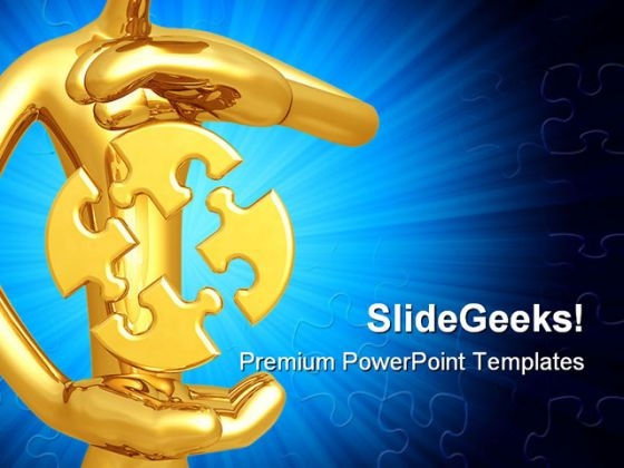 Puzzle Hovering Symbol PowerPoint Template 0910 Puzzle Hovering Symbol PowerPoint Template 0910