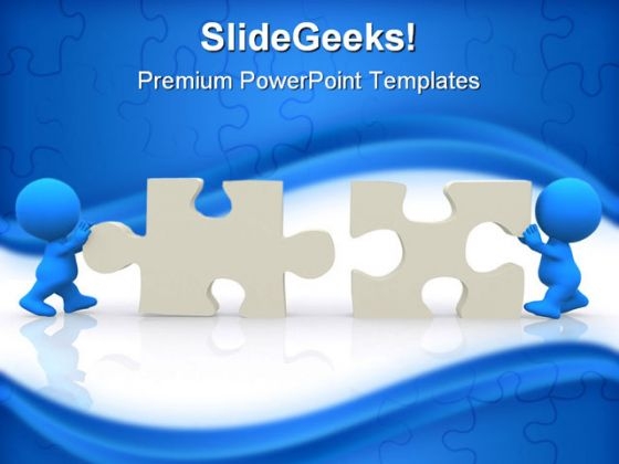 Puzzle Solution Symbol PowerPoint Template 0910