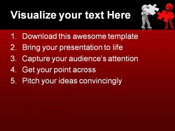 Puzzle Team People PowerPoint Template 0810 ideas slides