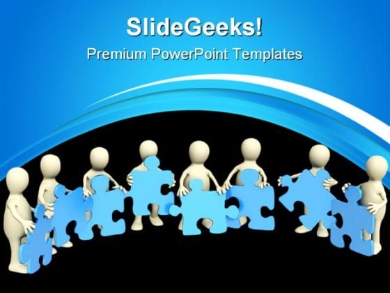 Puzzle Team People PowerPoint Templates And PowerPoint Backgrounds 0511 Puzzle Team People PowerPoint Templates And PowerPoint Backgrounds 0511