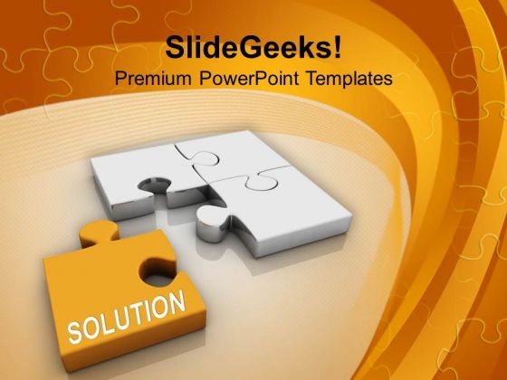 Puzzle With Solution Puzzle Business PowerPoint Templates Ppt Backgrounds For Slides 0213