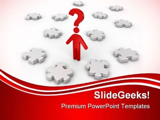 Puzzled Man With Question Metaphor PowerPoint Templates And PowerPoint Backgrounds 0611 Puzzled Man With Question Metaphor PowerPoint Templates And PowerPoint Backgrounds 0611
