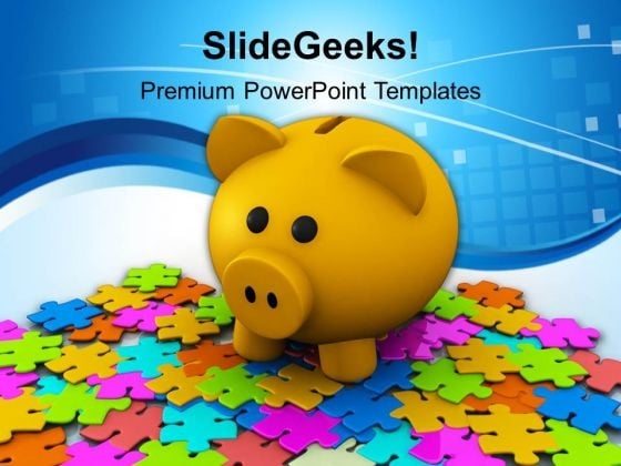 Puzzles And Piggy Bank Business PowerPoint Templates Ppt Backgrounds For Slides 0113 Puzzles And Piggy Bank Business PowerPoint Templates Ppt Backgrounds For Slides 0113