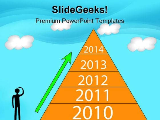 Pyramid Year Growth Business PowerPoint Background And Template 1210