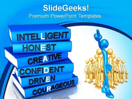 Qualities Of Leadership Powerpoint Templates And Powerpoint Themes 0812 Powerpoint Themes