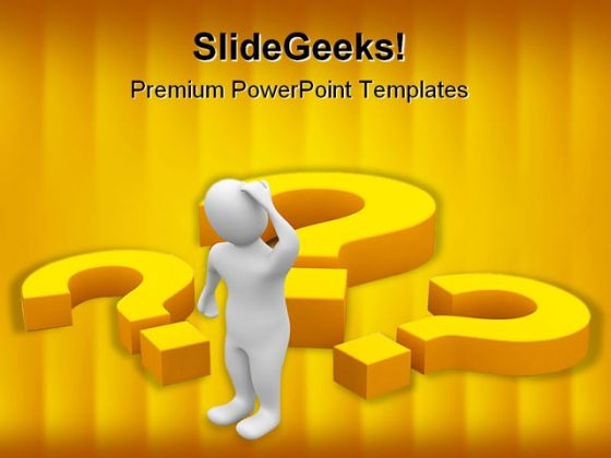 Question Man Business PowerPoint Template 0510 Question Man Business PowerPoint Template 0510