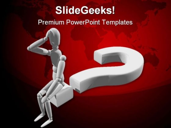 Question Man Business PowerPoint Template 1110 Question Man Business PowerPoint Template 1110