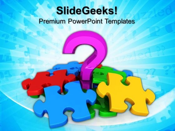 Question Mark And Puzzle Success PowerPoint Templates And PowerPoint Themes 0712