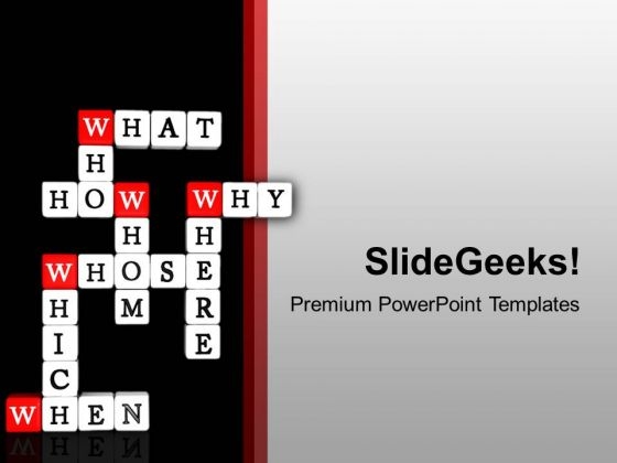 Question Words Crosswords Business PowerPoint Templates Ppt Background For Slides 1112 Question Words Crosswords Business PowerPoint Templates Ppt Background For Slides 1112