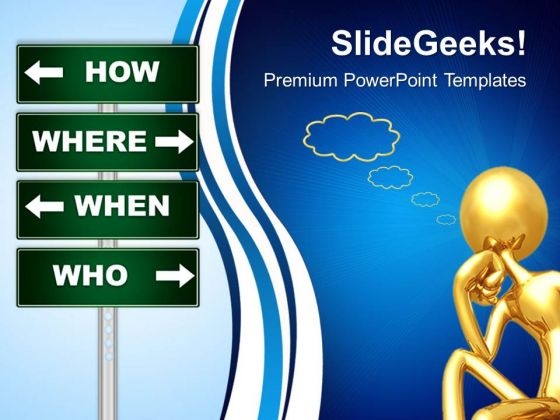 Questions Signpost Metaphor PowerPoint Templates And PowerPoint Themes 0312