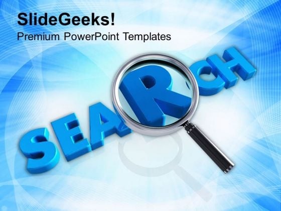 R Word Under Magnifying Glass PowerPoint Templates Ppt Backgrounds For Slides 0713