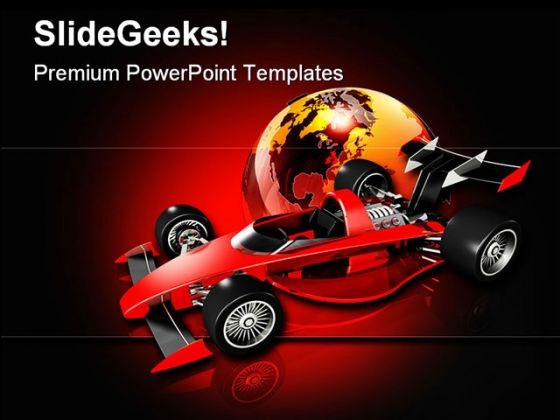 Race Car And Globe Sports PowerPoint Templates And PowerPoint Backgrounds 0811 Race Car And Globe Sports PowerPoint Templates And PowerPoint Backgrounds 0811