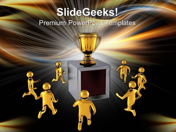 Race For Trophy Success PowerPoint Templates And PowerPoint Themes 0812 Race For Trophy Success PowerPoint Templates And PowerPoint Themes 0812