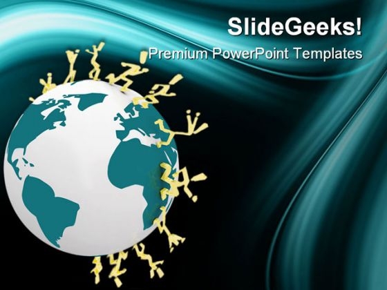 Racers Running Around Globe PowerPoint Templates And PowerPoint Backgrounds 0211 Racers Running Around Globe PowerPoint Templates And PowerPoint Backgrounds 0211