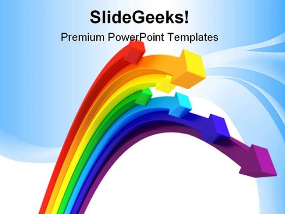 Rainbow Arrows Metaphor PowerPoint Templates And PowerPoint Backgrounds 0711