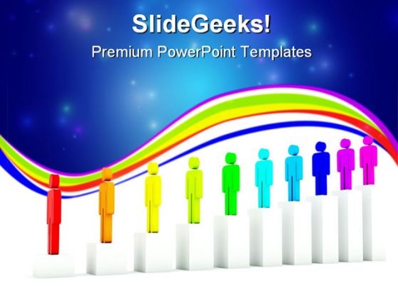 Rainbow People Success PowerPoint Templates And PowerPoint Backgrounds 0611 Rainbow People Success PowerPoint Templates And PowerPoint Backgrounds 0611