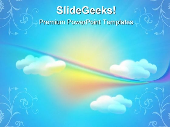 Rainbow Sky With Clouds Nature PowerPoint Templates And PowerPoint Backgrounds 0711 Rainbow Sky With Clouds Nature PowerPoint Templates And PowerPoint Backgrounds 0711