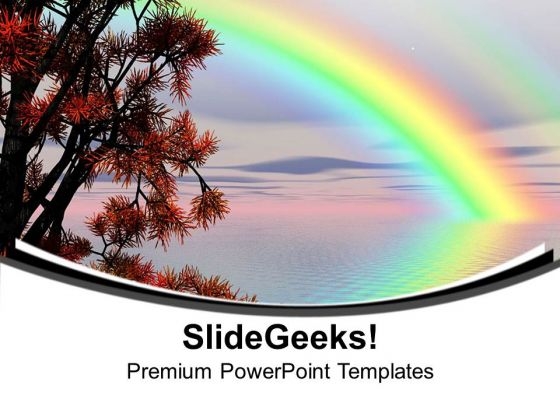 Rainbow With Blossom Tree Background PowerPoint Templates Ppt Backgrounds For Slides 0513 Rainbow With Blossom Tree Background PowerPoint Templates Ppt Backgrounds For Slides 0513