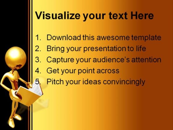 Reading Book Education PowerPoint Template 0610 adaptable best