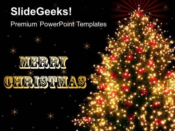 Realistic Golden Christmas Tree PowerPoint Templates Ppt Backgrounds For Slides 0513 Realistic Golden Christmas Tree PowerPoint Templates Ppt Backgrounds For Slides 0513