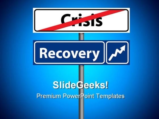 Recovery Crisis Finance PowerPoint Template 0910