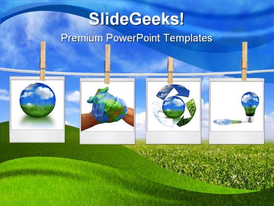 Recycle Collage Globe PowerPoint Template 0810 Recycle Collage Globe PowerPoint Template 0810
