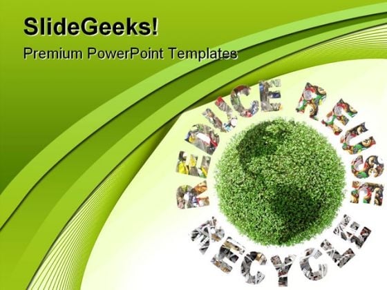 Recycle Environment PowerPoint Template 1110 Recycle Environment PowerPoint Template 1110