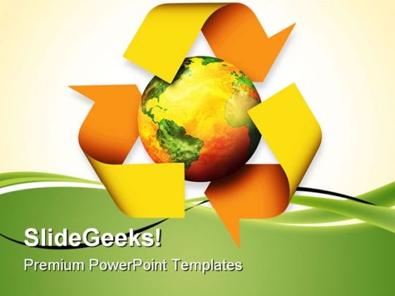 Recycle Globe PowerPoint Templates And PowerPoint Backgrounds 0811 Recycle Globe PowerPoint Templates And PowerPoint Backgrounds 0811