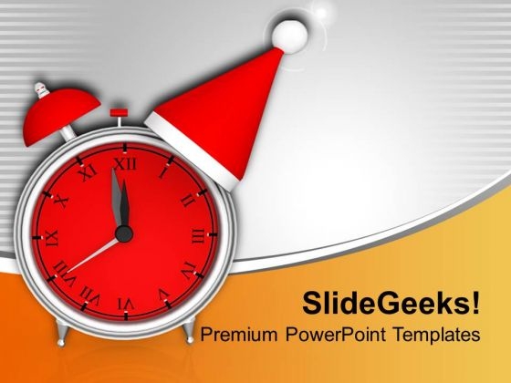 Red Alarm Clock Time To Celebrate PowerPoint Templates Ppt Backgrounds For Slides 0113 Red Alarm Clock Time To Celebrate PowerPoint Templates Ppt Backgrounds For Slides 0113