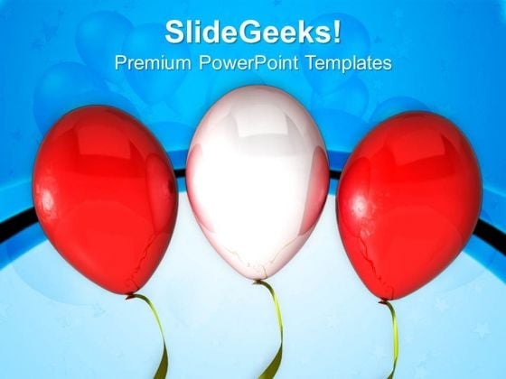 Red And White Balloon For Celebration PowerPoint Templates Ppt Backgrounds For Slides 0513 Red And White Balloon For Celebration PowerPoint Templates Ppt Backgrounds For Slides 0513