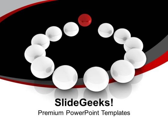 Red Ball Standing Out White Balls PowerPoint Templates Ppt Backgrounds For Slides 0313 Red Ball Standing Out White Balls PowerPoint Templates Ppt Backgrounds For Slides 0313