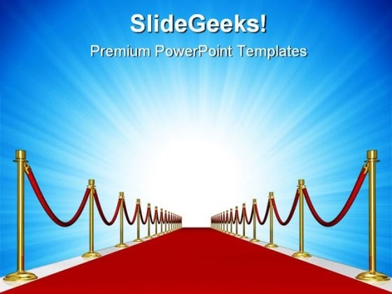 Red Carpet Metaphor PowerPoint Background And Template 1210