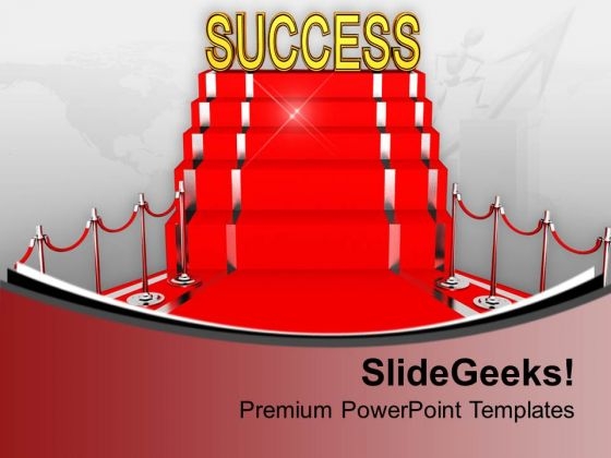Red Carpet Success Concept Illustration PowerPoint Templates Ppt Backgrounds For Slides 0213 Red Carpet Success Concept Illustration PowerPoint Templates Ppt Backgrounds For Slides 0213