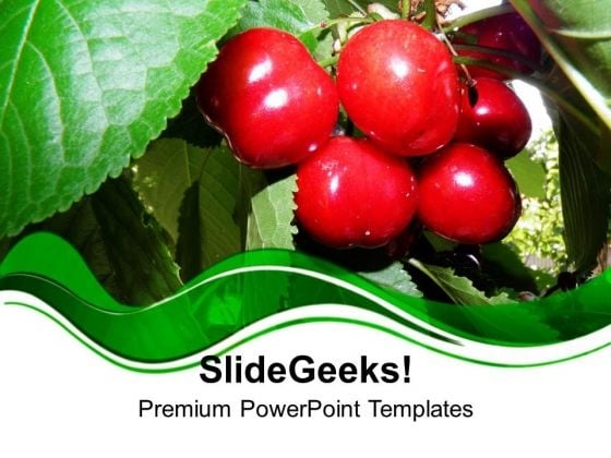 Red Cherry With Green Abstract Background PowerPoint Templates Ppt Backgrounds For Slides 0613 Red Cherry With Green Abstract Background PowerPoint Templates Ppt Backgrounds For Slides 0613