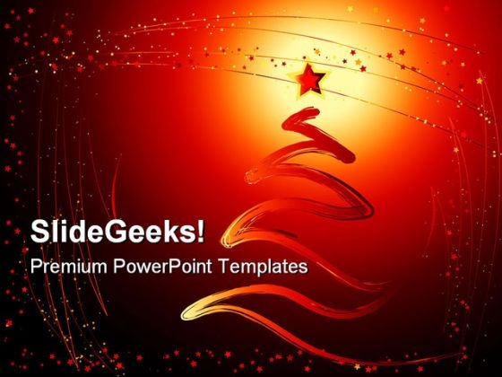 Red Christmas Tree Abstract PowerPoint Background And Template 1210 Red Christmas Tree Abstract PowerPoint Background And Template 1210