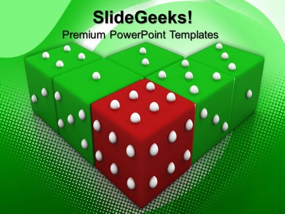 Red Dice Winning Leadership PowerPoint Templates And PowerPoint Themes 0612 Red Dice Winning Leadership PowerPoint Templates And PowerPoint Themes 0612