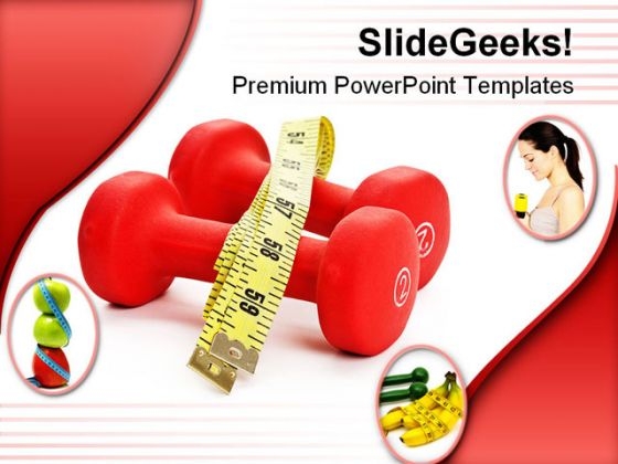 Red Dumbbell Health PowerPoint Themes And PowerPoint Slides 0411 Red Dumbbell Health PowerPoint Themes And PowerPoint Slides 0411