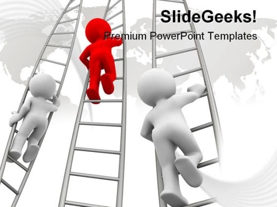 Red Leader Business PowerPoint Template 0910