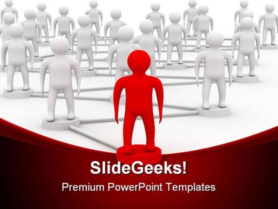 Red Leader Conceptual Teamwork PowerPoint Background And Template 1210 Red Leader Conceptual Teamwork PowerPoint Background And Template 1210