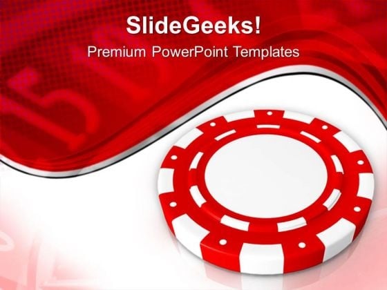 Red Poker Chip Casino Money PowerPoint Templates Ppt Backgrounds For Slides 0313 Red Poker Chip Casino Money PowerPoint Templates Ppt Backgrounds For Slides 0313